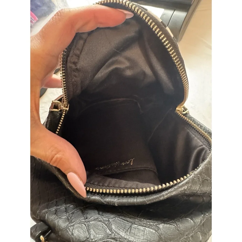 Victoria's Secret Black And White Chevron Mini Backpack